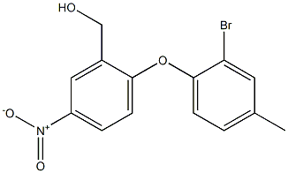 [2-(2-bromo-4-methylphenoxy)-5-nitrophenyl]methanol 结构式