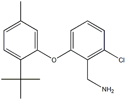 [2-(2-tert-butyl-5-methylphenoxy)-6-chlorophenyl]methanamine 结构式