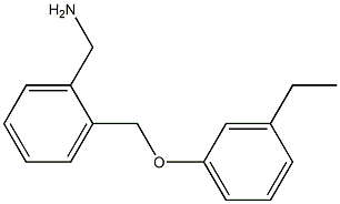 [2-(3-ethylphenoxymethyl)phenyl]methanamine 结构式