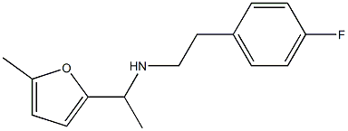 [2-(4-fluorophenyl)ethyl][1-(5-methylfuran-2-yl)ethyl]amine 结构式