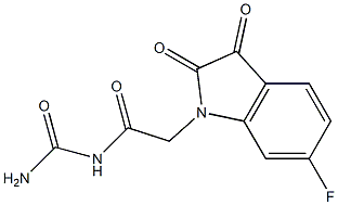 [2-(6-fluoro-2,3-dioxo-2,3-dihydro-1H-indol-1-yl)acetyl]urea 结构式