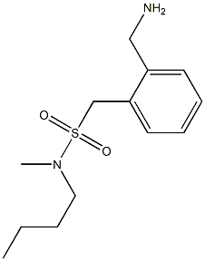 [2-(aminomethyl)phenyl]-N-butyl-N-methylmethanesulfonamide 结构式