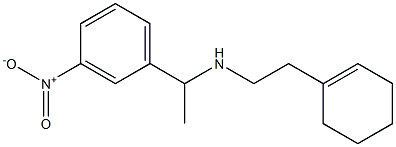 [2-(cyclohex-1-en-1-yl)ethyl][1-(3-nitrophenyl)ethyl]amine 结构式