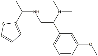 [2-(dimethylamino)-2-(3-methoxyphenyl)ethyl][1-(thiophen-2-yl)ethyl]amine 结构式