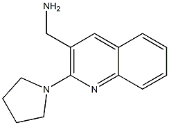 [2-(pyrrolidin-1-yl)quinolin-3-yl]methanamine 结构式