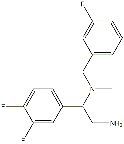 [2-amino-1-(3,4-difluorophenyl)ethyl][(3-fluorophenyl)methyl]methylamine 结构式