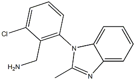 [2-chloro-6-(2-methyl-1H-1,3-benzodiazol-1-yl)phenyl]methanamine 结构式