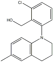 [2-chloro-6-(6-methyl-1,2,3,4-tetrahydroquinolin-1-yl)phenyl]methanol 结构式