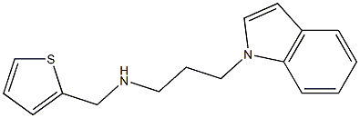 [3-(1H-indol-1-yl)propyl](thiophen-2-ylmethyl)amine 结构式