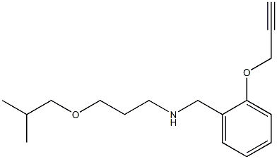 [3-(2-methylpropoxy)propyl]({[2-(prop-2-yn-1-yloxy)phenyl]methyl})amine 结构式