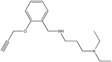 [3-(diethylamino)propyl]({[2-(prop-2-yn-1-yloxy)phenyl]methyl})amine 结构式