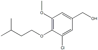 [3-chloro-5-methoxy-4-(3-methylbutoxy)phenyl]methanol 结构式