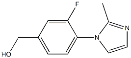 [3-fluoro-4-(2-methyl-1H-imidazol-1-yl)phenyl]methanol 结构式