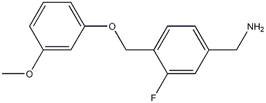 [3-fluoro-4-(3-methoxyphenoxymethyl)phenyl]methanamine 结构式