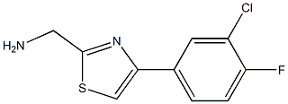 [4-(3-chloro-4-fluorophenyl)-1,3-thiazol-2-yl]methanamine 结构式