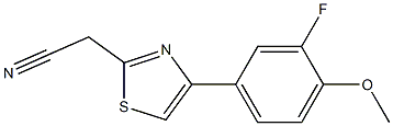 [4-(3-fluoro-4-methoxyphenyl)-1,3-thiazol-2-yl]acetonitrile 结构式