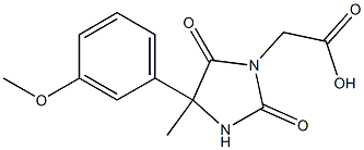 [4-(3-methoxyphenyl)-4-methyl-2,5-dioxoimidazolidin-1-yl]acetic acid 结构式