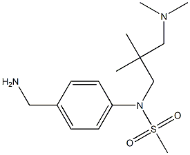 [4-(aminomethyl)phenyl]-N-{2-[(dimethylamino)methyl]-2-methylpropyl}methanesulfonamide 结构式