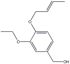 [4-(but-2-en-1-yloxy)-3-ethoxyphenyl]methanol 结构式