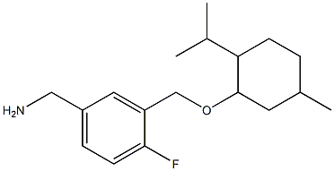 [4-fluoro-3-({[5-methyl-2-(propan-2-yl)cyclohexyl]oxy}methyl)phenyl]methanamine 结构式