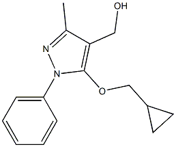 [5-(cyclopropylmethoxy)-3-methyl-1-phenyl-1H-pyrazol-4-yl]methanol 结构式