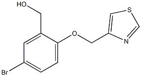 [5-bromo-2-(1,3-thiazol-4-ylmethoxy)phenyl]methanol 结构式