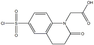 [6-(chlorosulfonyl)-2-oxo-3,4-dihydroquinolin-1(2H)-yl]acetic acid 结构式