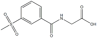 {[3-(methylsulfonyl)benzoyl]amino}acetic acid 结构式