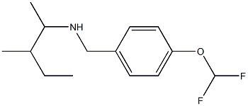 {[4-(difluoromethoxy)phenyl]methyl}(3-methylpentan-2-yl)amine 结构式