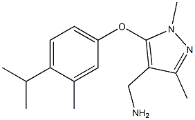 {1,3-dimethyl-5-[3-methyl-4-(propan-2-yl)phenoxy]-1H-pyrazol-4-yl}methanamine 结构式