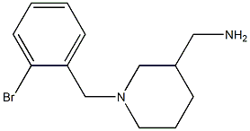 {1-[(2-bromophenyl)methyl]piperidin-3-yl}methanamine 结构式