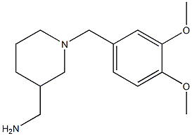 {1-[(3,4-dimethoxyphenyl)methyl]piperidin-3-yl}methanamine 结构式