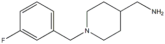 {1-[(3-fluorophenyl)methyl]piperidin-4-yl}methanamine 结构式