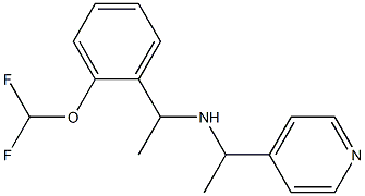 {1-[2-(difluoromethoxy)phenyl]ethyl}[1-(pyridin-4-yl)ethyl]amine 结构式