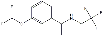 {1-[3-(difluoromethoxy)phenyl]ethyl}(2,2,2-trifluoroethyl)amine 结构式