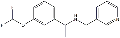 {1-[3-(difluoromethoxy)phenyl]ethyl}(pyridin-3-ylmethyl)amine 结构式