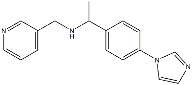 {1-[4-(1H-imidazol-1-yl)phenyl]ethyl}(pyridin-3-ylmethyl)amine 结构式