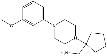 {1-[4-(3-methoxyphenyl)piperazin-1-yl]cyclopentyl}methanamine 结构式