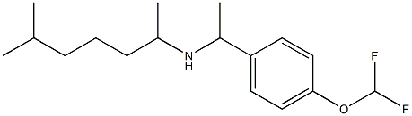 {1-[4-(difluoromethoxy)phenyl]ethyl}(6-methylheptan-2-yl)amine 结构式