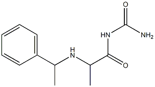 {2-[(1-phenylethyl)amino]propanoyl}urea 结构式
