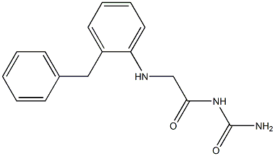 {2-[(2-benzylphenyl)amino]acetyl}urea 结构式