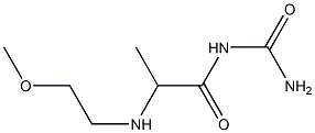 {2-[(2-methoxyethyl)amino]propanoyl}urea 结构式