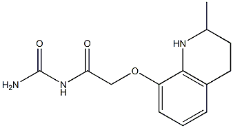 {2-[(2-methyl-1,2,3,4-tetrahydroquinolin-8-yl)oxy]acetyl}urea 结构式