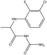 {2-[(3-chloro-2-fluorophenyl)amino]propanoyl}urea 结构式