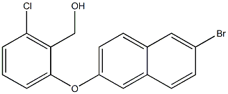 {2-[(6-bromonaphthalen-2-yl)oxy]-6-chlorophenyl}methanol 结构式