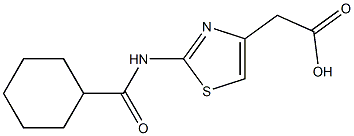 {2-[(cyclohexylcarbonyl)amino]-1,3-thiazol-4-yl}acetic acid 结构式