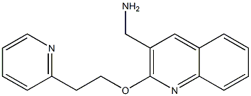 {2-[2-(pyridin-2-yl)ethoxy]quinolin-3-yl}methanamine 结构式