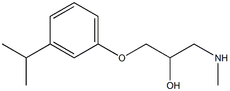 {2-hydroxy-3-[3-(propan-2-yl)phenoxy]propyl}(methyl)amine 结构式