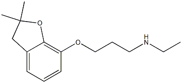 {3-[(2,2-dimethyl-2,3-dihydro-1-benzofuran-7-yl)oxy]propyl}(ethyl)amine 结构式