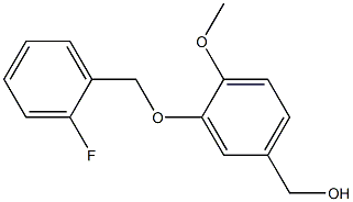 {3-[(2-fluorophenyl)methoxy]-4-methoxyphenyl}methanol 结构式